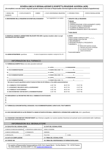 Scheda di segnalazione reazione avversa