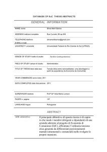 DATABASE OF EoC THESIS ABSTRACTS