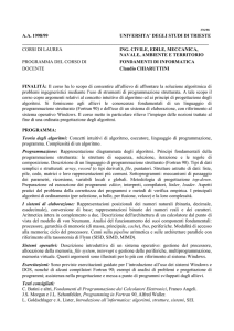 programma Fondamenti Informatica I 93/94