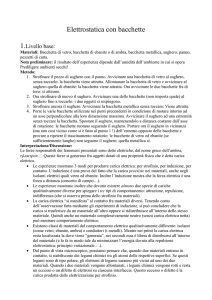 Elettrostatica con bacchette - Dipartimento di Matematica e Fisica