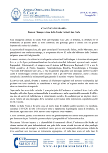 COMUNICATO STAMPA - Ospedale San Carlo