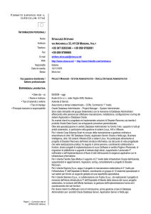 Curriculum Vitae Stefano Stracuzzi
