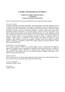 L`esecuzione di questa attività presuppone la conoscenza