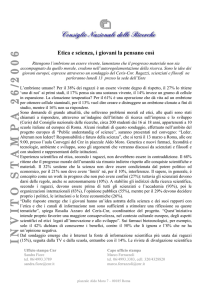 Etica e scienza, i giovani la pensano così Ritengono l`embrione un