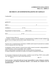 richiesta di somministrazione di farmaci