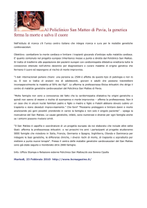 Al Policlinico San Matteo di Pavia, la genetica ferma la morte e salva