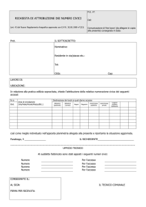 richiesta di attribuzione dei numeri civici