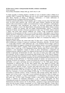 Il Libro sacro. Letture e interpretazioni ebraiche, cristiane e