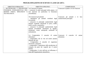 programmazione di scienze classe quarta