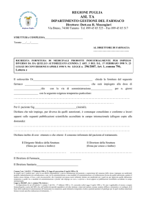 MODULO RICHIESTA FARMACI OFF LABEL