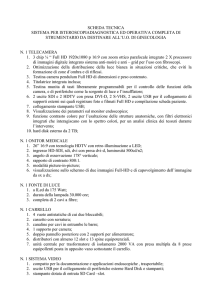 scheda tecnica per sistema di