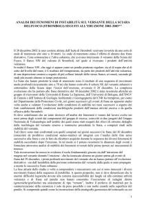 Le frane della Sciara del Fuoco de