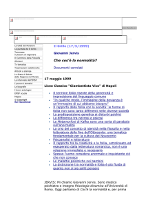 Giovanni Jervis: Che cos`è la normalità?