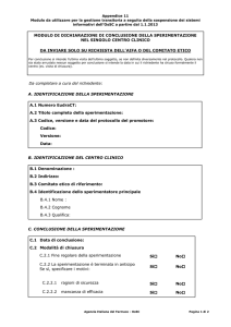 Appendice 11 Modulo da utilizzare per la gestione transitoria a