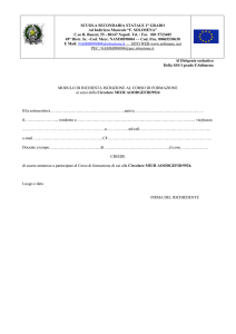 Modulo d`iscrizione