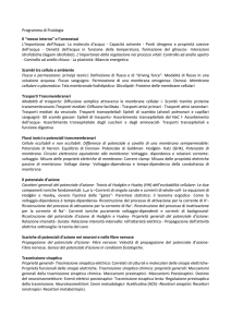 Programma di Fisiologia per Biotecnologie