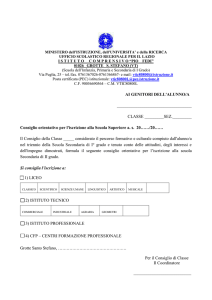 MINISTERO dell`ISTRUZIONE, dell`UNIVERSITA` e della RICERCA