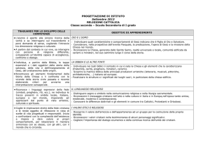 Scuola Secondaria RELIGIONE CATTOLICA
