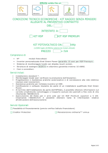 Offerta Promozione Convenzione valida fino al CONDIZIONI
