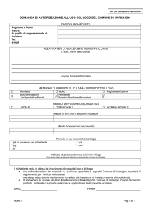 domanda di autorizzazione all`uso del logo