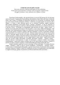 Intervento unico in Toscana salva paziente con ictus.