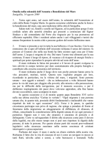 Omelia nella solennità dell`Assunta e Benedizione del Mare