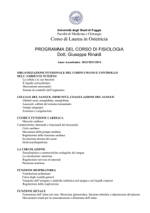 Fisiologia - Facoltà di Medicina e Chirurgia