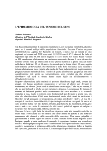 l`epidemiologia del tumore del seno