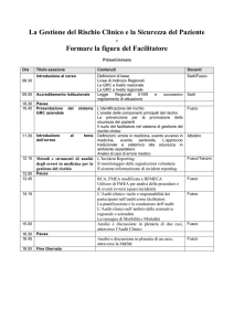 contenuti formativi - Sistema Integrato Gestione Rischio Clinico