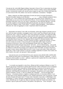 Cari giovani che venite dalle Regioni italiane, benvenuti a Genova