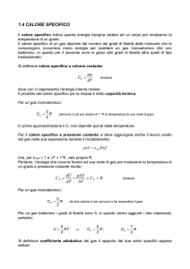 1.4-CALORE SPECIFICO - Dipartimento di Fisica