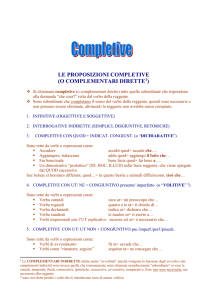 le proposizioni completive