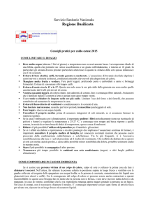 il decalogo per l`emergenza caldo