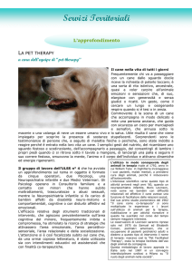 Cos`è la Pet Therapy