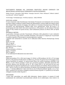 trattamento primario del carcinoma prostatico localizzato tramite