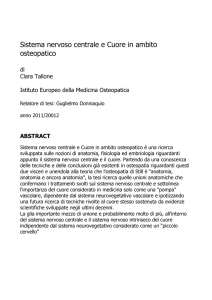 Sistema nervoso centrale e Cuore in ambito osteopatico