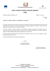 Circ. 58porte aperte disponibilità