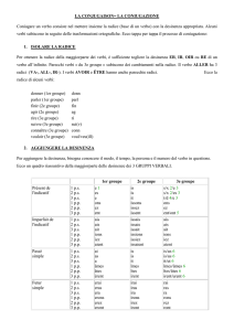 LA CONJUGAISON= LA CONIUGAZIONE