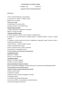 PROGRAMMA DI SCIENZE UMANE CLASSE V Bu a.s 2016
