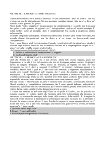 NIETZSCHE – LA FILOSOFIA E LA SENSIBILITA`