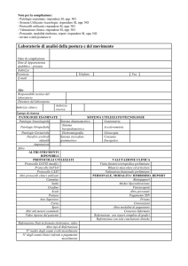 Laboratorio di analisi della postura e del movimento
