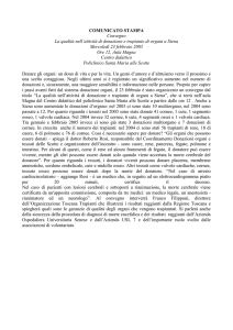 Comunicato stampa - Azienda Ospedaliera Universitaria Senese
