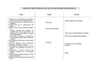 MAPPA DEI COMPITI OPERATIVI DEL DOCENTE “TUTOR”