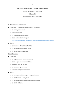 Lavoro estivo di storia e geografia