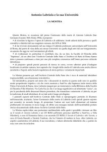 La mostra. Presentazione e obiettivi della
