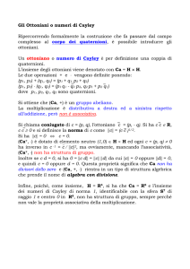 Gli Ottoniani o numeri di Cayley