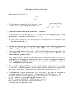 Quesiti 1996 - Dipartimento di Matematica e Informatica