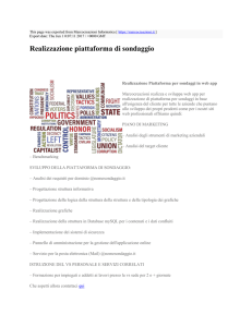 Realizzazione piattaforma di sondaggio