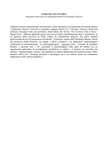 Innovativo intervento di chemioipertermia in Chirurgia Toracica