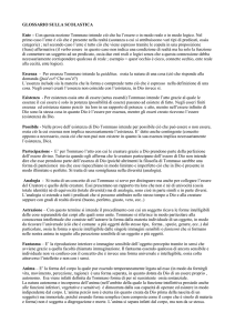 GLOSSARIO SULLA SCOLASTICA Ente – Con questa nozione